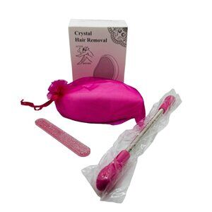 Crystal EPILATOR ( pink) Painless Hair Removal Exfoliation with extras